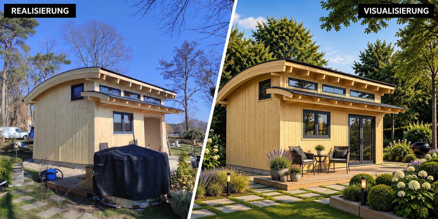 Gartenhaus Elipsa 02 mit Galerie